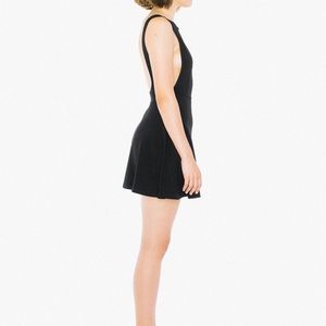American Apparel Black Ponte Skater Dress
